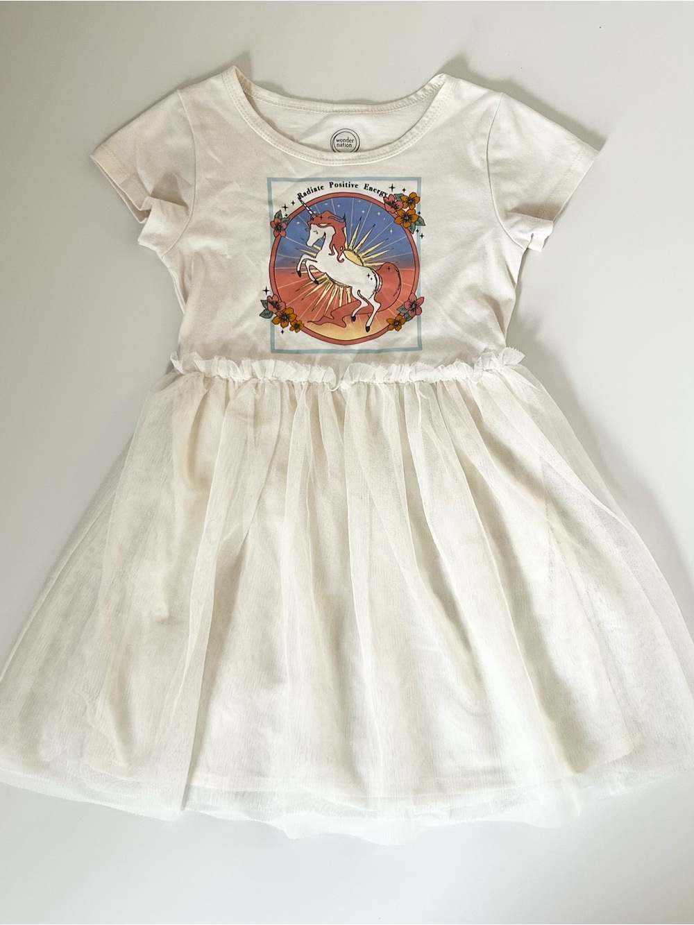 Girls Indie Style Short Sleeve Unicorn Dress